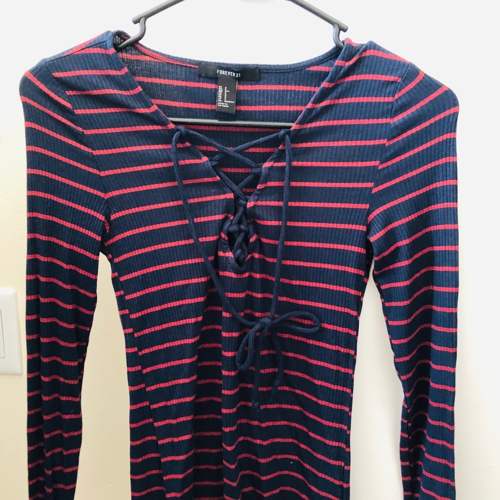Forever 21 lace up shirt